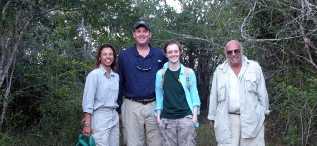 Elizabeth Anne Brown and her father, Rodney, visiting LFRC